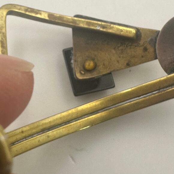 HALL MCFALL Steampunk Industrial Artsy Industrial Bracelet Cuff 90s Retro MCM - Picture 12 of 14